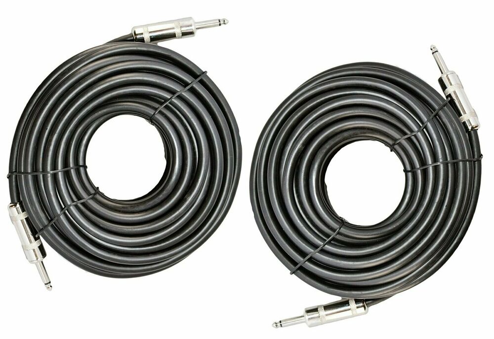 2 MK Audio MKQQM12 1/4" to 1/4" 12 FT. Wire PA DJ Pro Audio Speaker Cable