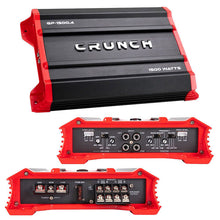 Load image into Gallery viewer, Crunch Ground Pounder GP-1500.4 1500W Max 4 Channel Class AB 1500 Watts Car Amplifier with Absolute Magnet Phone Holder Bundle