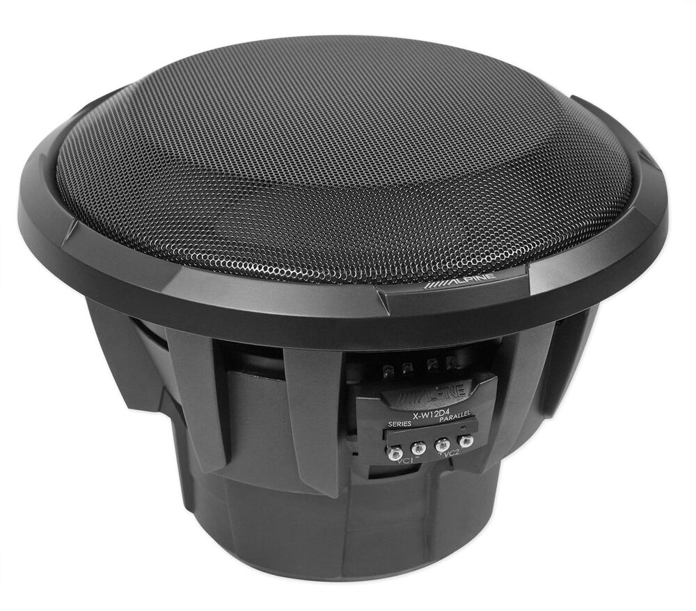 ALPINE X-W12D4 12" 900 Watt RMS Car Audio Subwoofer DVC Dual-4ohm X-Series Sub