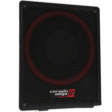 Load image into Gallery viewer, Cerwin Vega VPAS12 600W Max (250W RMS) 12" Under Seat Powered Subwoofer Enclosure Slim Powered Enclosure