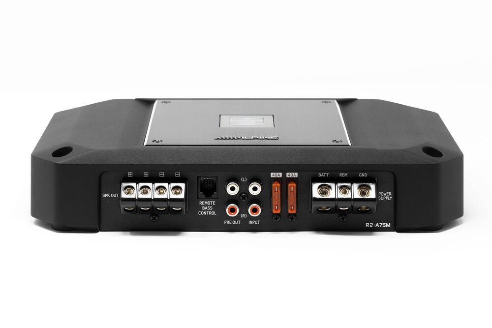 Alpine R2-A75M 750 W RMS R-Series Class-D Mono Sub Amplifier + 4 Gauge Amp Kit