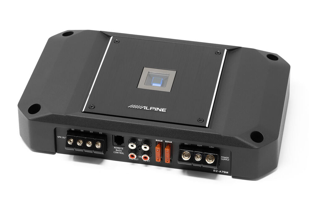 Alpine R2-A75M 750 W RMS R-Series Class-D Mono Sub Amplifier + 4 Gauge Amp Kit