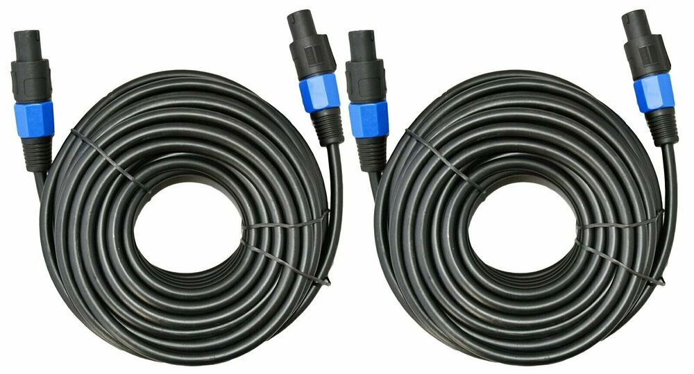 2 MK Audio MKSSM100 Speakon Male to Speakon Male 100 Ft. True 12 Gauge Wire PA DJ Pro Audio Speaker Cable
