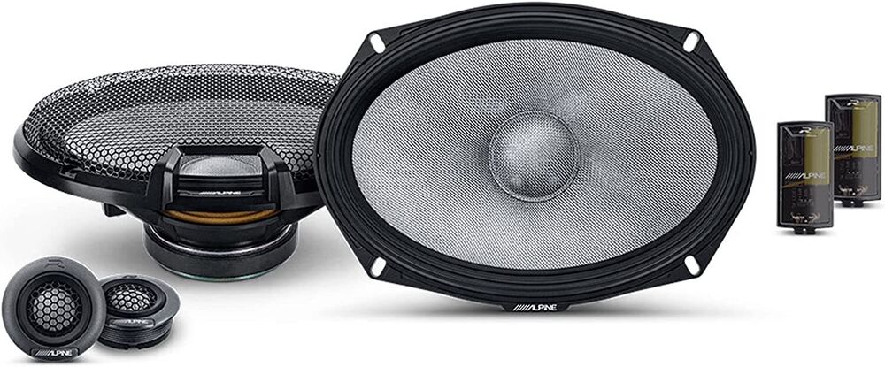 2 Pair Alpine R-Series R2-S69C 6x9" 300 Watts Component Car Audio Speaker