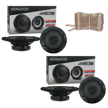 Load image into Gallery viewer, 4 x Kenwood KFC-1666S 300W 6.5" 2-Way Sport Series Flush Mount Coaxial Speakers w/ Paper Tweeters with Speaker Wire