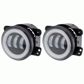Heise HE-JWBFL02RGB 4 Inch White Angel Eye Halo for 2007 – 2018 Jeep Wranglers JK
