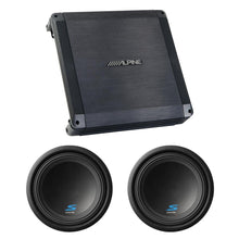 Load image into Gallery viewer, Alpine BBX-T600 300W 2 Channel Amplifier with Pair of S-W12D4 12" Subwoofers