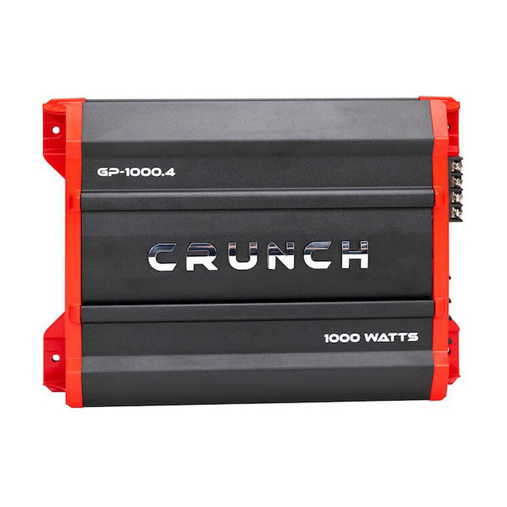 Crunch Ground Pounder GP-1000.4 1000W Max 4 Channel Class AB 1000 Watts Car Amplifier with 8 Gauge Amp Kit