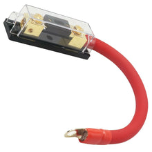 Load image into Gallery viewer, 200 AMP ANL Gold Terminal Fuse Holder Battery Installation Kit 0 Gauge 1 Feet Red