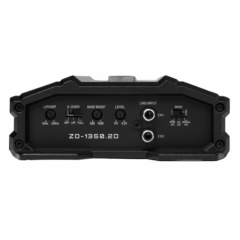 Hifonics ZD-1350.2D 1350W RMS Class-D 2-Channel Car Stereo Amplifier + 0 Gauge Amp Kit