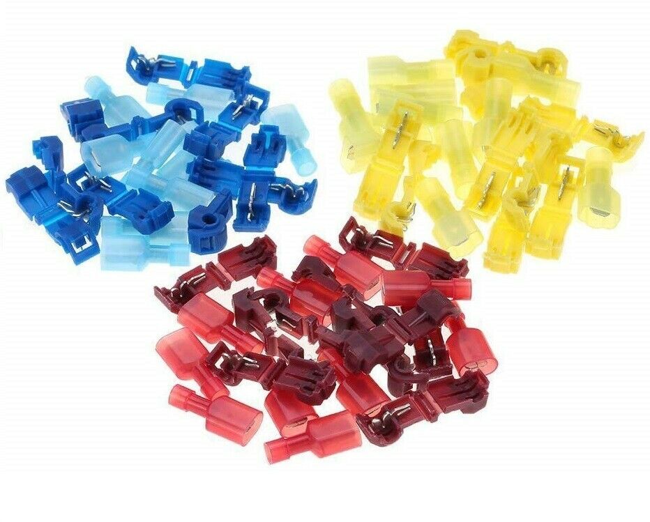 300 PCS T-Tap Quick Splice Insulated Wire Connector 16-14 12-10 22-18 AWG Combo