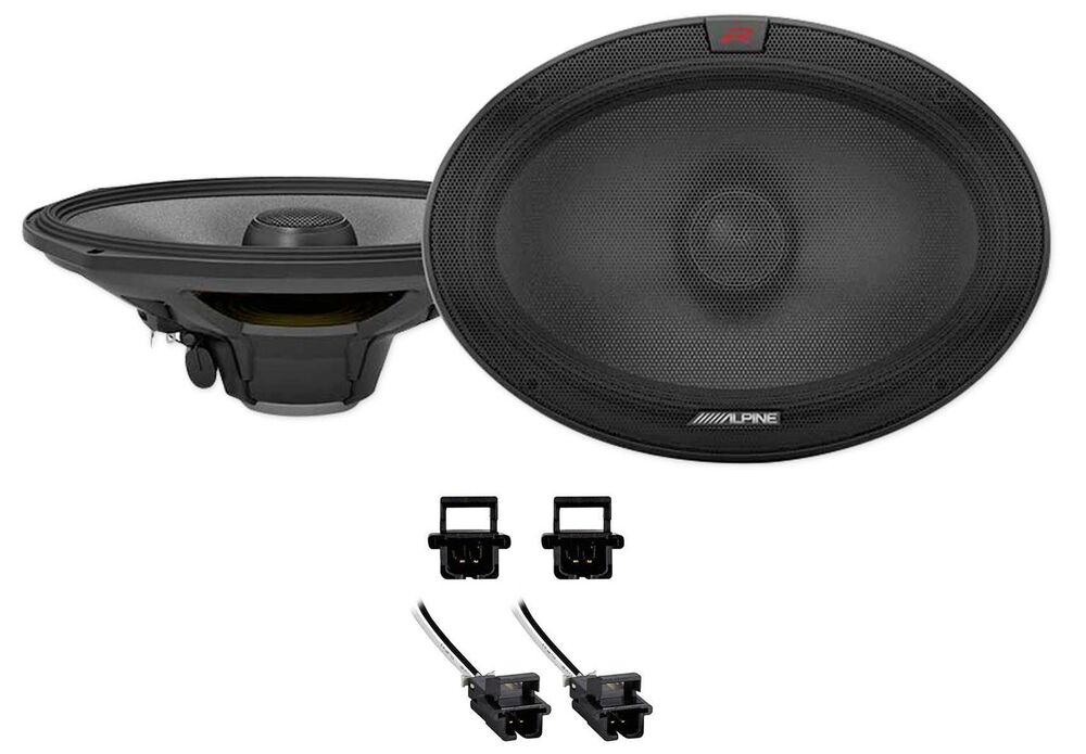 Alpine R2-S69 Rear 600 Watt 6x9" Speaker + Harness Fit 1997-2003 Chevrolet Chevy Malibu