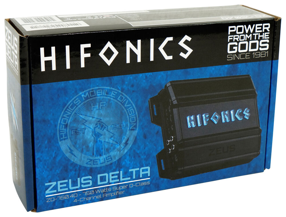 Hifonics ZD-750.4D 750 Watt RMS Zeus Delta Series Class-D 4-Channel Car Amplifier