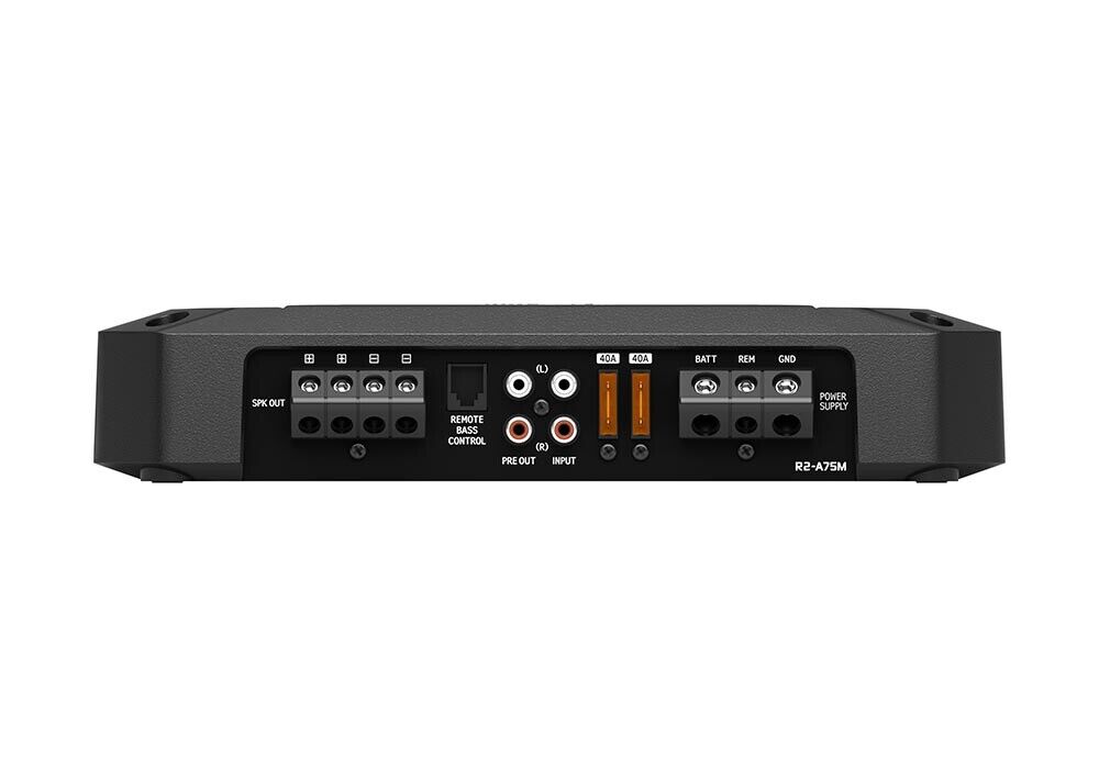 Alpine R2-A75M 750 W RMS R-Series Class-D Mono Sub Amplifier + 4 Gauge Amp Kit