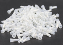 Load image into Gallery viewer, 1000 White Crimp Cap Connectors Nylon Closed Ends Snow Caps