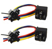 Load image into Gallery viewer, 2 Absolute 12V 30/40 Amp SPDT Automotive Marine Bosch / Tyco Style 5 Pin Relay + Harness Socket