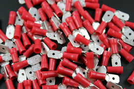 Install Bay RVMD250 Red Vinyl Male Quick Disconnect 22-18 Gauge .250