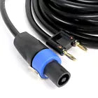 MR DJ CBSM6 6 Feet PRO PA DJ Speakon Male to Banana Plug Speaker Cable