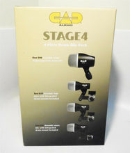 Load image into Gallery viewer, CAD Audio Stage4 4-Piece Drum Microphone Pack w/ Kick, Snare &amp; 2 Tom Mics