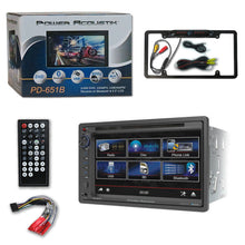 Load image into Gallery viewer, Power Acoustik PD-651B Double DIN Bluetooth DVD/CD Car Stereo &amp; Rear View Camera