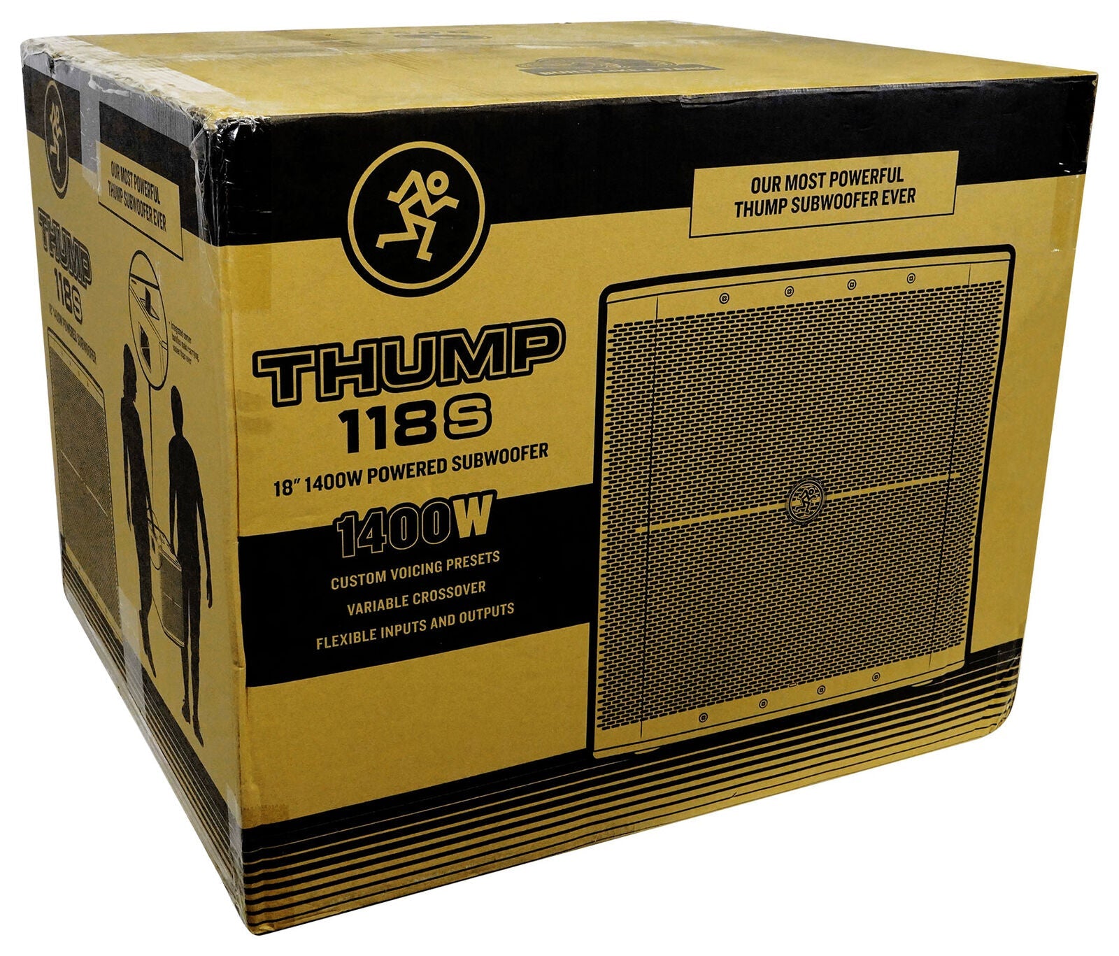 Mackie Thump 118S 1400W 18" Powered PA Subwoofer Dual XLR Inputs Polarity Controls Handles Pole Cup