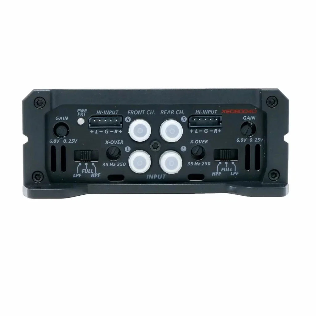 Cerwin Vega XED6004D 500W 4 Channel Micro Compact Amplifier + 4 Gauge Amp Kit