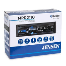 Load image into Gallery viewer, Jensen MPR2110 Single Din Bluetooth Stereo AM/FM Kit Harness Ant Fit 95-02 GM Pickup Bundle