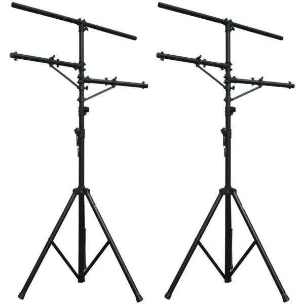 2 Pro Audio DJ Multi Arm 8 Bolt Lighting 12 Foot Tripod Light Stand Package