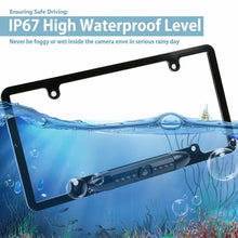 Load image into Gallery viewer, Cache Night Vision Car License Plate Rearview Black Camera