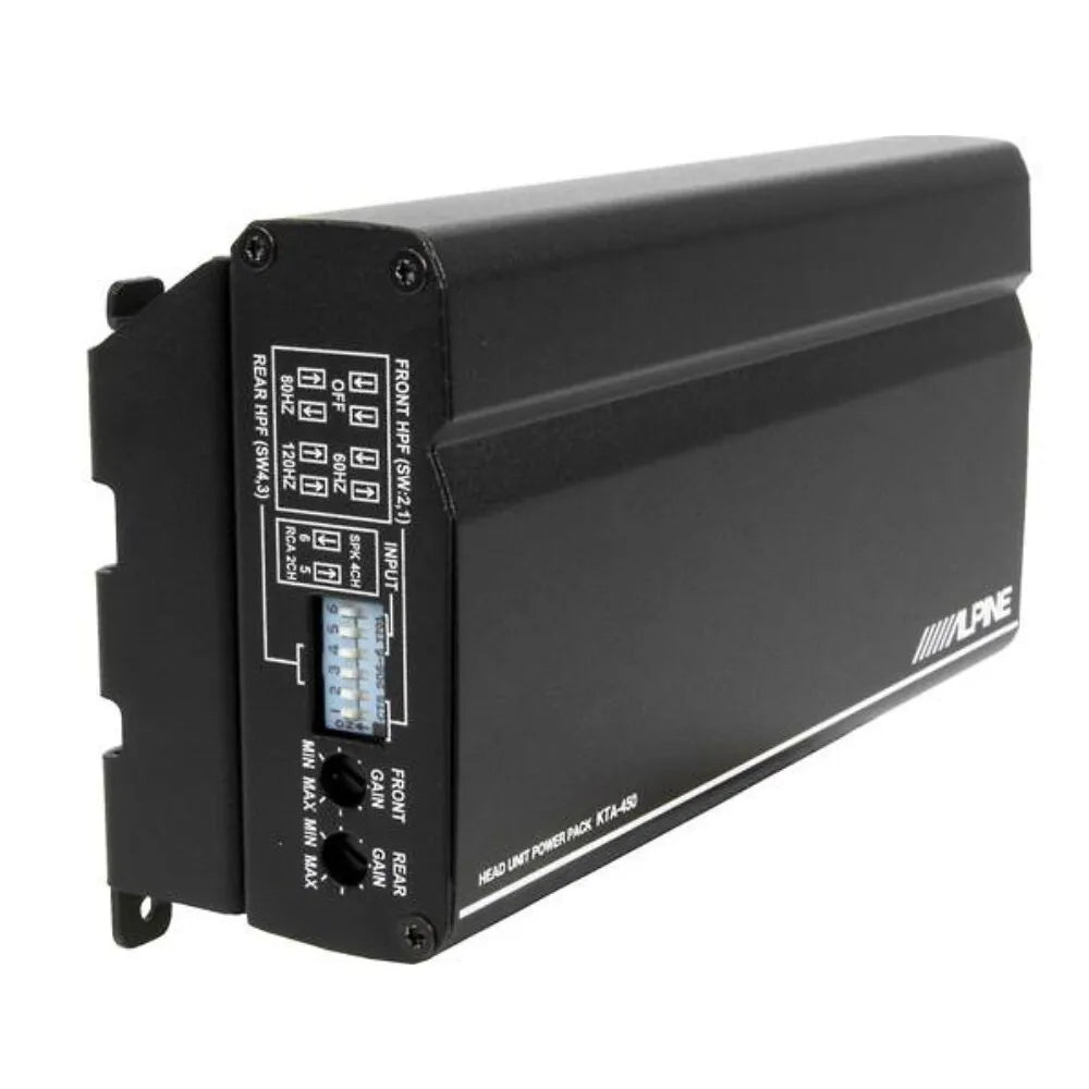 ALPINE KTA-450 400w 4-Channel Car Amplifier Hideaway Amp Mounts Behind iLX-W650