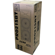 Load image into Gallery viewer, 2 MR DJ PRO215BT Professional Dual 15" Full Range Powered Speaker 2" Display