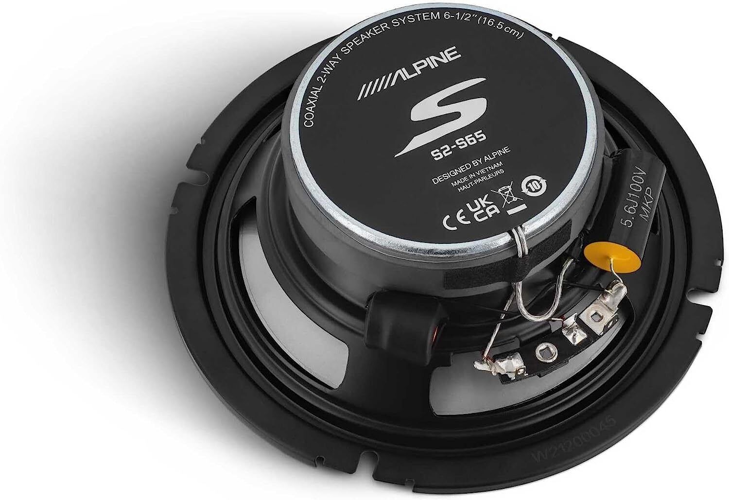 Alpine S2-S65 6.5" 480W 2Way Coaxial Car Speakers & KIT10 Installation AMP Kit