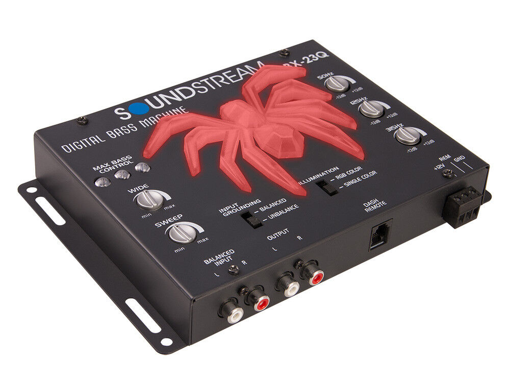 Soundstream BX-23Q Digital Bass Reconstruction Processor w/ 3-Band Bass Equalizer & LED Lighting