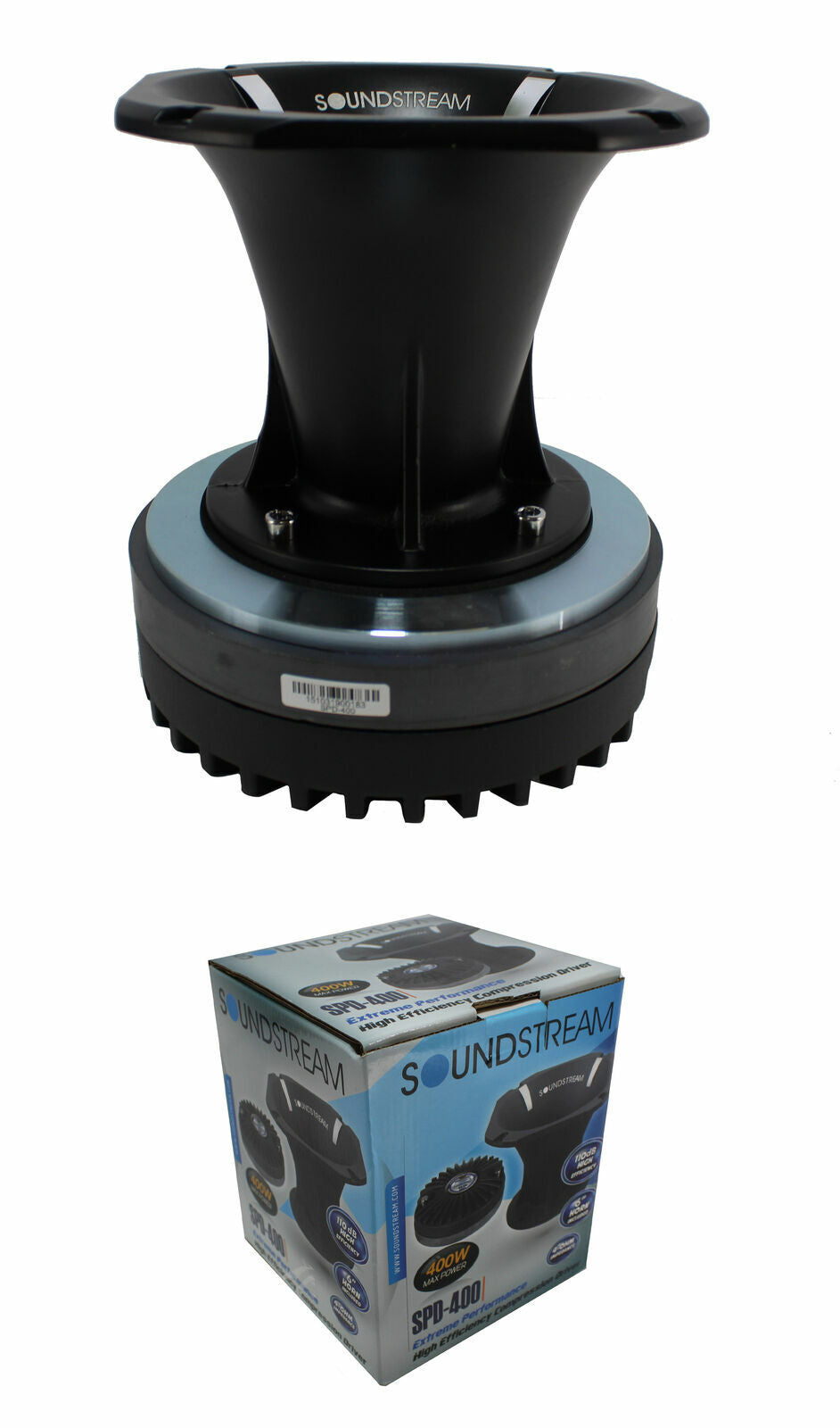 Soundstream SPD.400 Compression Pro Driver Tweeter Horn Large Aluminum Horn 4Ohm