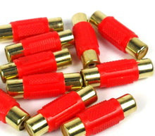 Load image into Gallery viewer, Absolute FF-100R-100 Gold Red RCA Female-to-Female Coupler Adapter 100 Pack