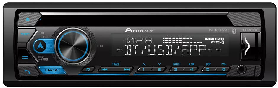 Pioneer DEH-S4220BT 1DIN Car Audio CD Receiver Built-in Bluetooth magnetic phone