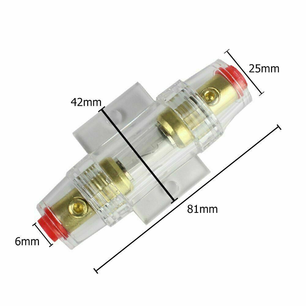 10 Absolute In-Line AGU Fuse Holder 4/8/10 Gauge AWG In/Out AGH4 4,8.10G