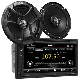 Power Acoustik PD-651B Double DIN Bluetooth DVD/CD Car Stereo + 2 x JVC 6.5