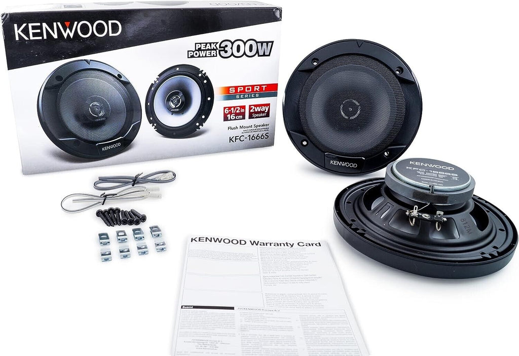 Kenwood KFC-1666S 60-Watt 6.5-Inch 2-Way Sport Series Flush