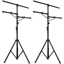Load image into Gallery viewer, 2 MR DJ Pro DJ Portable Lighting Multi Arm Tripod T-Bar Tripod Lighting Stand