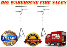 Load image into Gallery viewer, 2 MR DJ Pro DJ Portable Lighting Multi Arm Tripod T-Bar Tripod Lighting Stand