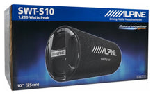 Load image into Gallery viewer, Alpine SWT-S10 1200W Max Single 10" Sealed Subwoofer Tube Enclosure