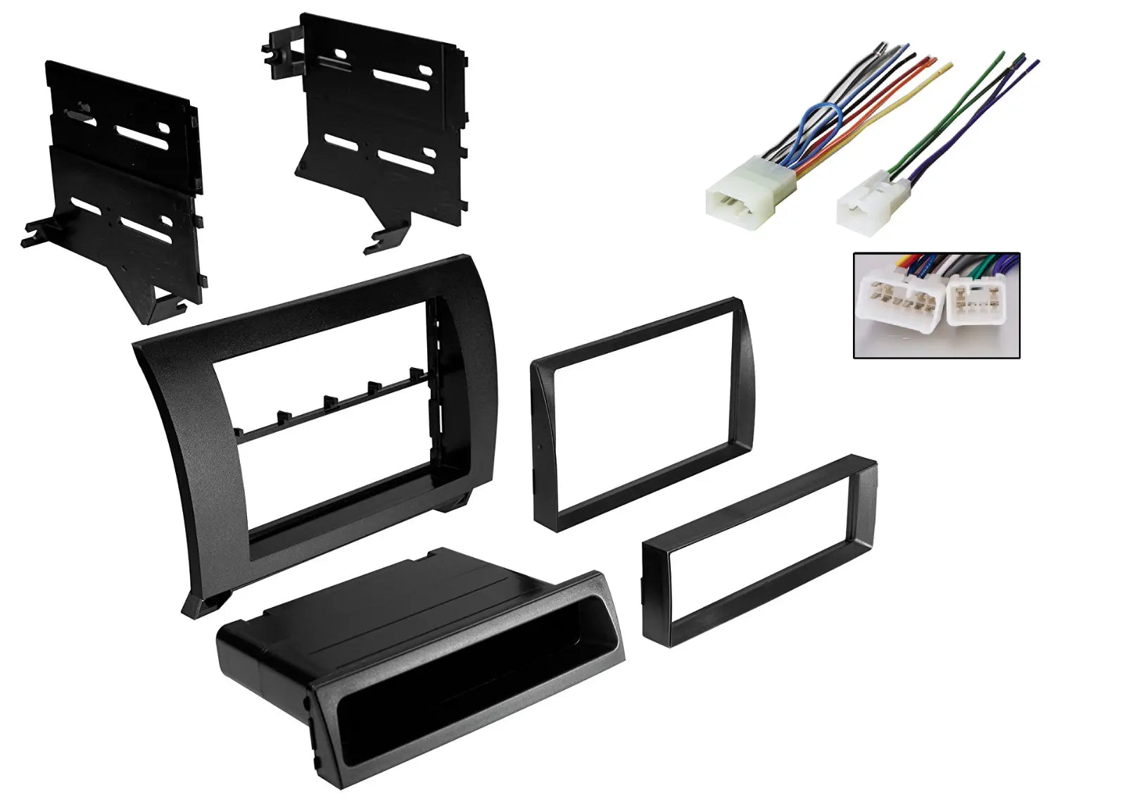 Fit 2007-2013 Toyota Tundra Sequoia Single DIN or Double DIN Dash install Kit