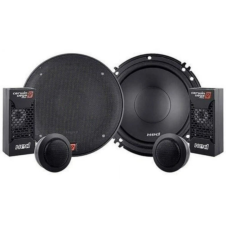 Cerwin Vega XED650C 6.5" 300W Component Speaker + Universal Spacer Adapter Plate Kit