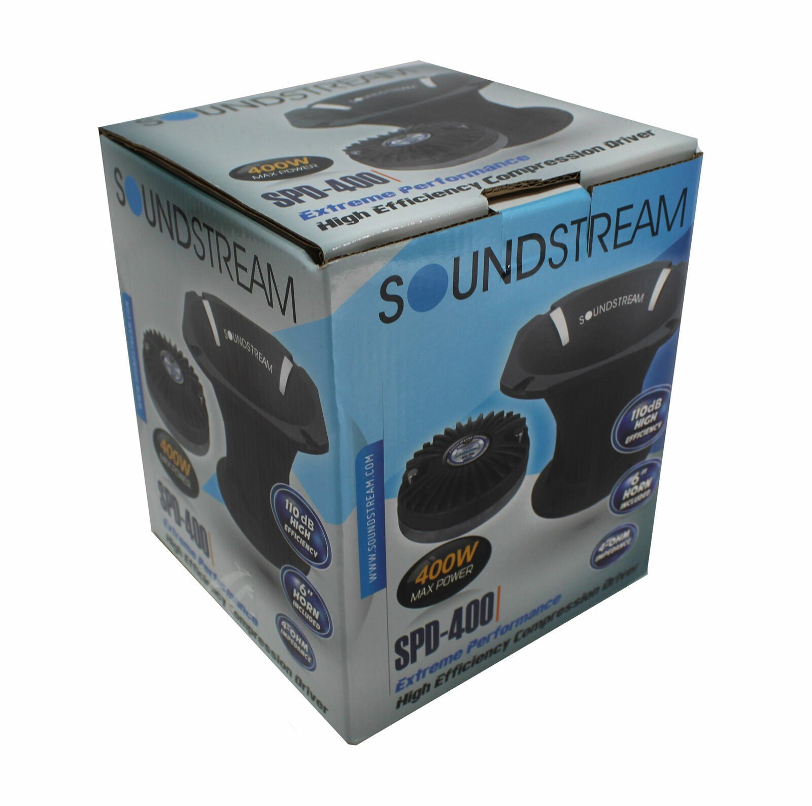 Soundstream SPD.400 Compression Pro Driver Tweeter Horn Large Aluminum Horn 4Ohm