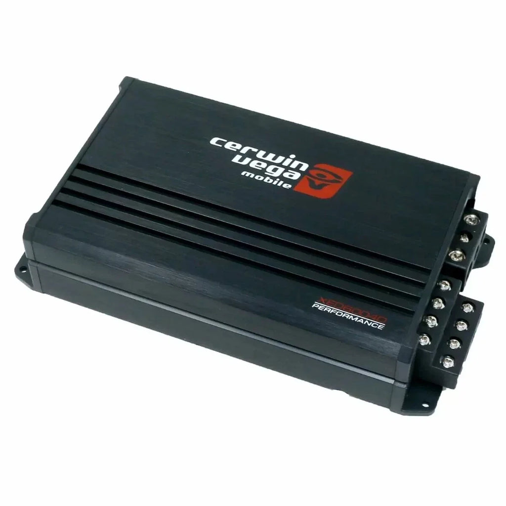 Cerwin Vega XED6004D 500W 4 Channel Micro Compact Amplifier + 4 Gauge Amp Kit