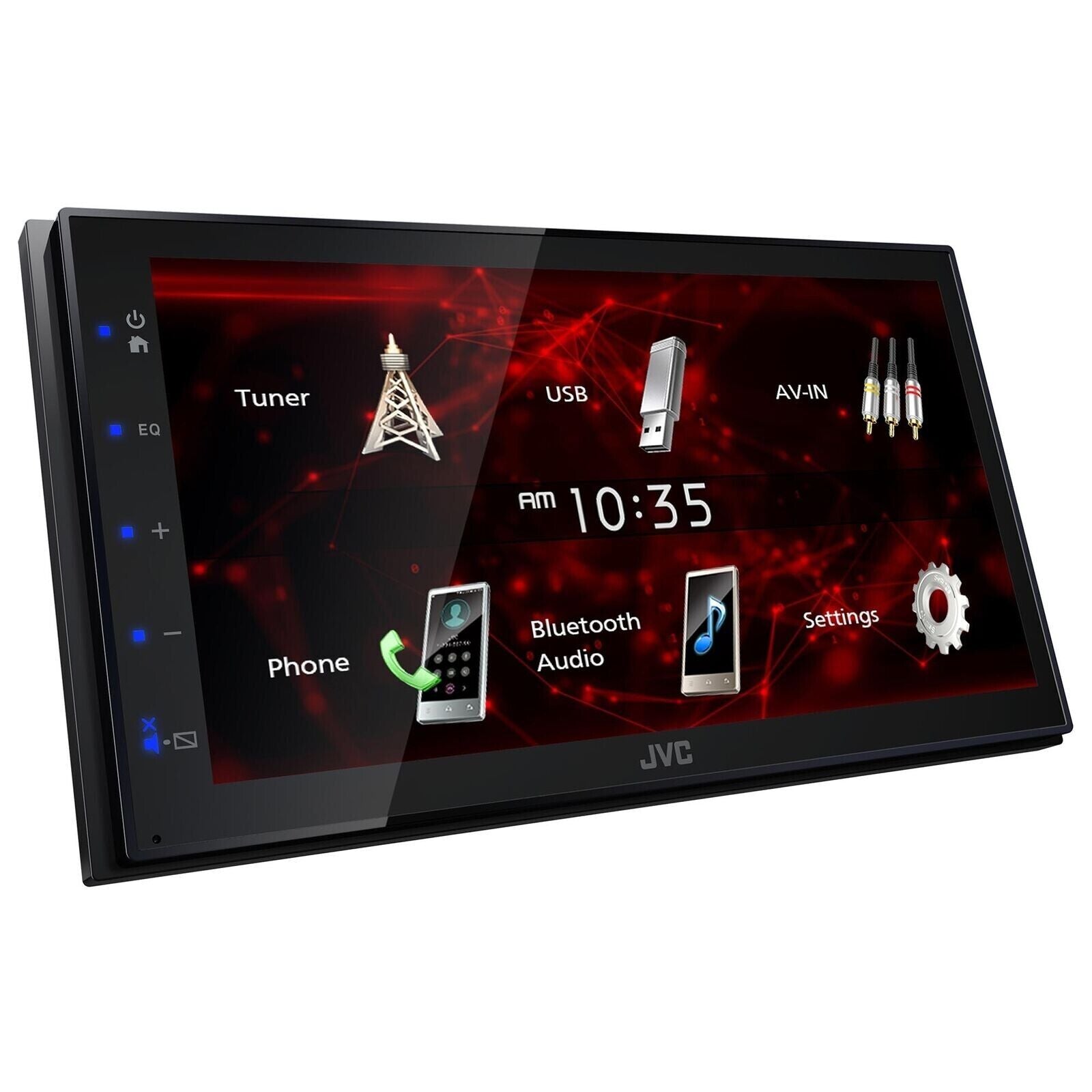 JVC KW-M180BT 2 DIN 6.75" Media Player USB Mirroring For Android Bluetooth + CAM1500 Backup Camera