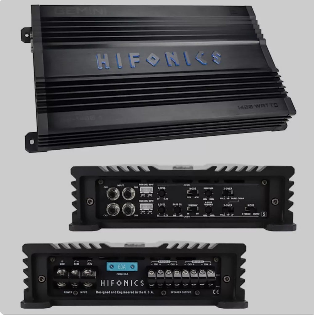 Hifonics GE-1400.4 1400 Watts Gemini Elite 4-Channel Amplifier