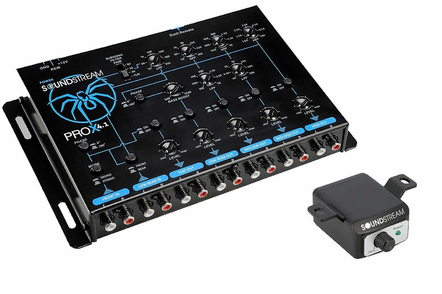 Soundstream PROX4.1 5-Way Electronic Crossover Optimized for Extreme SPL Applications