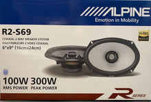 Load image into Gallery viewer, 2 Pair Alpine R-Series R2-S69 300 Watts 6x9" 2-Way Coaxial Car Audio Speakers